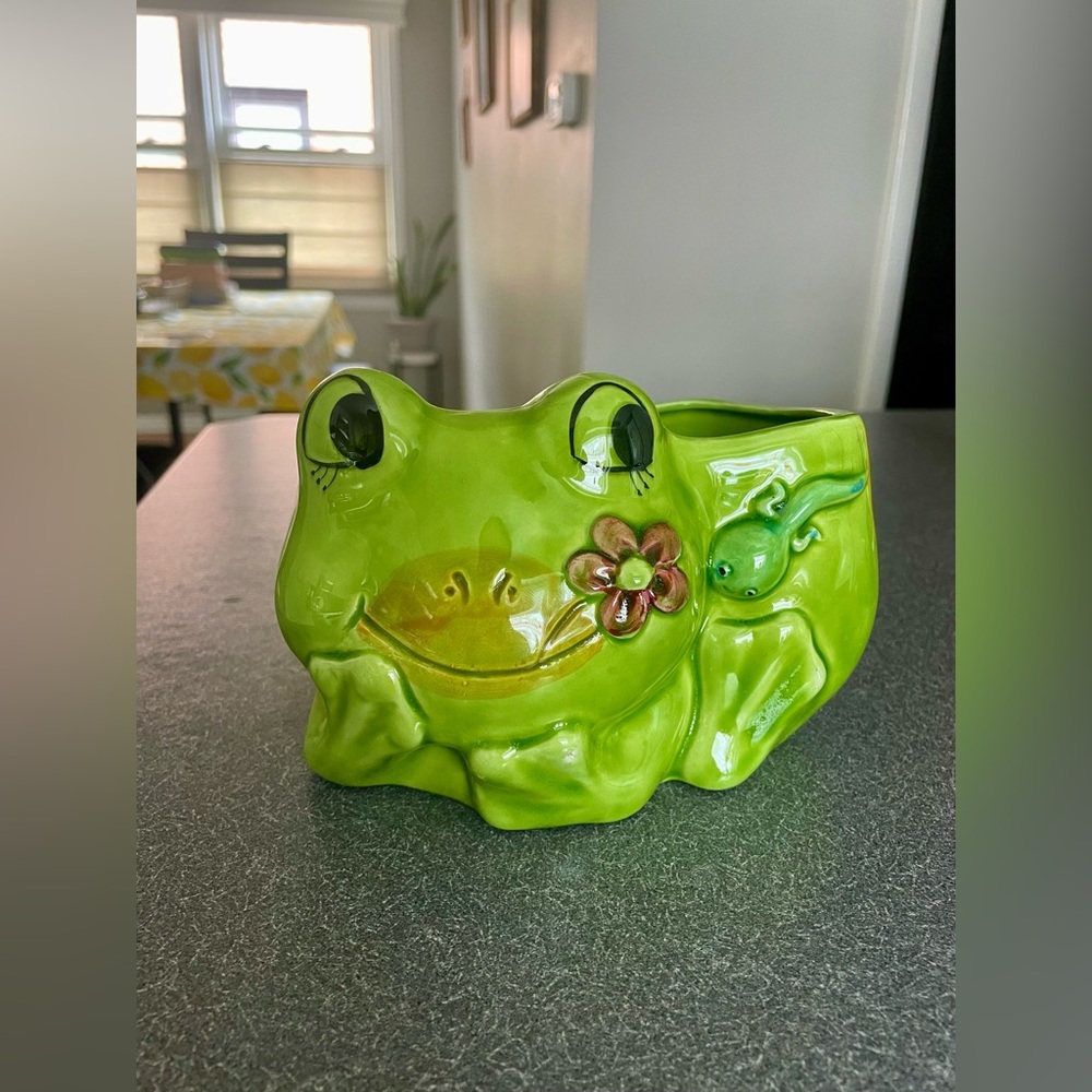 Vintage Napco Ceramic Frog and Tadpole, EUC - Picture 4 of 6